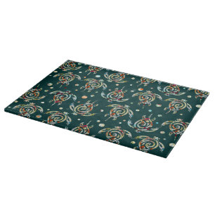 Planche À Découper Shamanic Motif de tortues de mer + votre backgr. c