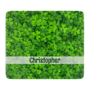 Planche À Découper Shamrock Clovers Personnalisé