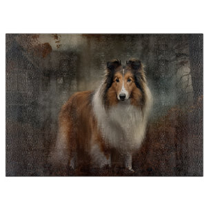 Planche À Découper Shetland Sheepdog Halloween effrayant