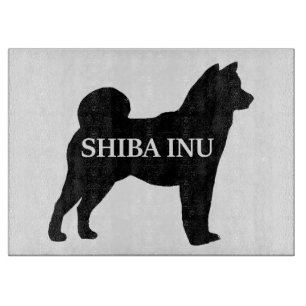 Planche À Découper Shiba Inu nom silo noir