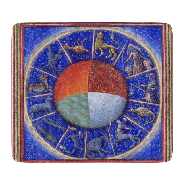 PLANCHE À DÉCOUPER SIGNAL ZODIAQUE AVEC QUATRE ELEMENTS (Devant)