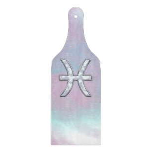 Planche À Découper Signe du zodiaque Poissons style nacre