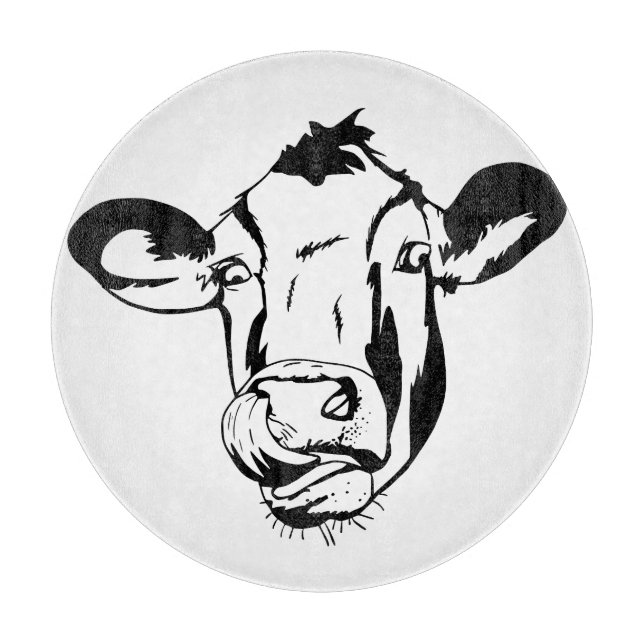 Planche À Découper Silhouette de vache à lick (Devant)