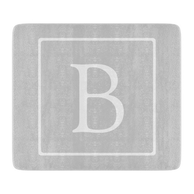 Planche À Découper Simple Light Grey monogram (Devant)