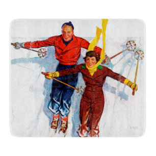 Planche À Découper Ski de descente en couple