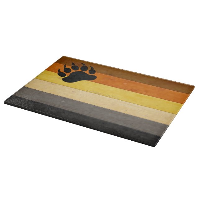 Planche À Découper SlipperyJoe's Bear Pride drapeau de la texture du  (Coin)