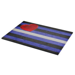Planche À Découper SlipperyJoe's Gay Leather Pride drapeau royal noir