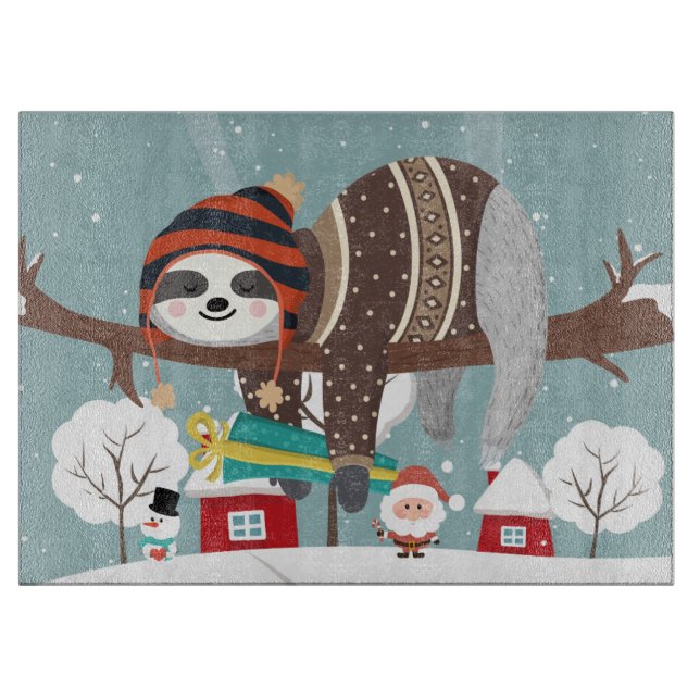 Planche À Découper Sloth Christmas (Devant)