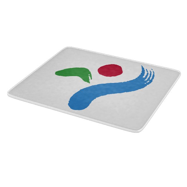 Planche À Découper Small glass cutting board with flag of Seoul (Coin)