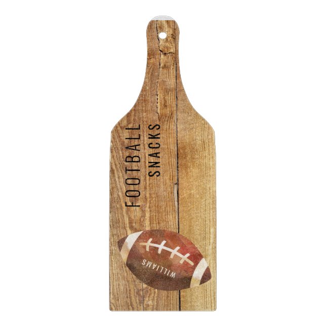 Planche À Découper Snacks de football Nom personnalisé (Devant)