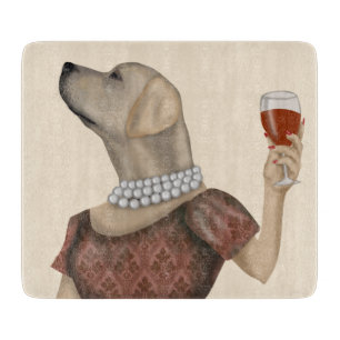 Planche À Découper Snob de vin du Labrador jaune