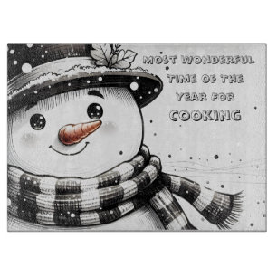 Planche À Découper Snowman Merveilleux Moment De La Cuisine Pour