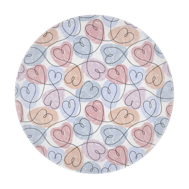 Planche À Découper Soft Hearts : Continuous Line Valentine's (Devant)