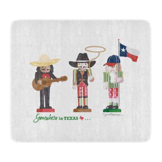 Planche À Découper "Somewhere in Texas", Texas Nutcrackers (Devant)