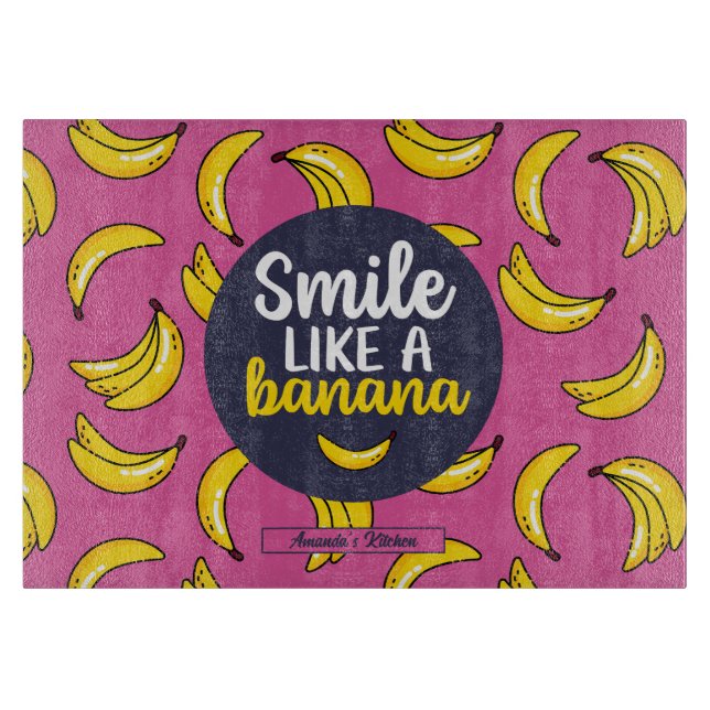 Planche À Découper Souris Amusant Comme Un Motif De Fruits Banana Ret (Devant)