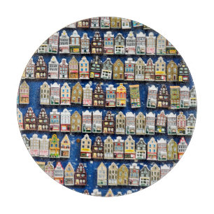 Planche À Découper souvenirs hollandais, scène de rue à Amsterdam.