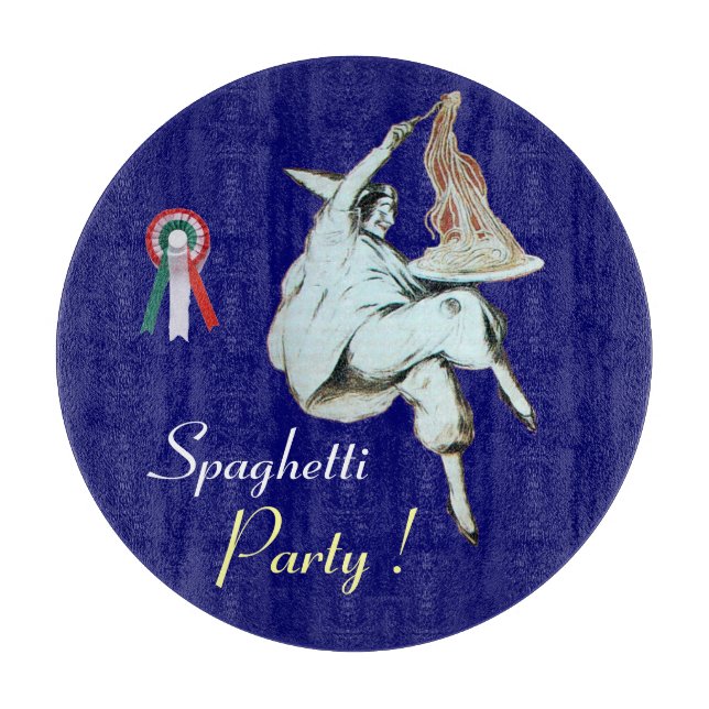 Planche À Découper SPAGHETTI PARTY CUISINE ITALIENNE, RESTAURANT Bleu (Devant)