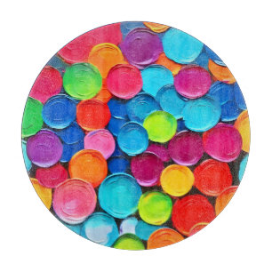 Planche À Découper Spectacle d'Art de Cercles Colorés