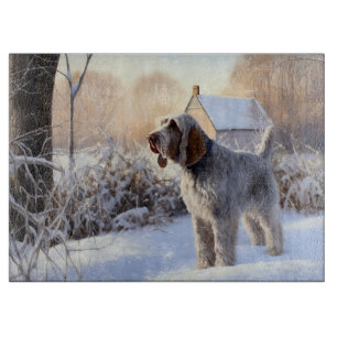 Planche À Découper Spinone Italiano Qu'il neige Noël