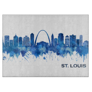 Planche À Découper St. Louis Missouri Skyline Blue