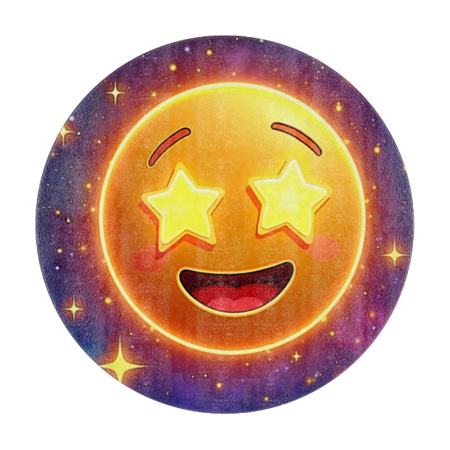 Planche À Découper Starry Eyed Emoji Joy (Devant)