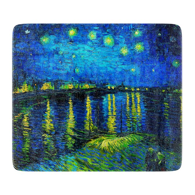 Planche À Découper Starry Night Over the Rhone par Vincent Van Gogh (Devant)