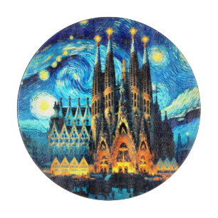 Planche À Découper Starry Sagrada Familia Barcelona