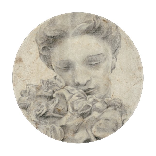 Planche À Découper Statue dans le Jardin I (Devant)