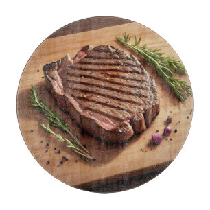 Planche À Découper Steak de Ribeye grillé au romarin
