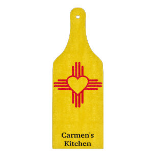 Planche À Découper Style Sud-Ouest Zia Heart Nouveau-Mexique Gold & R