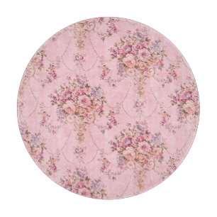 Planche À Découper Style victorien rose français antique Rococo flora