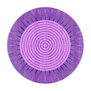 Planche À Découper Sunburst géométrique moderne - Amethyst Purple