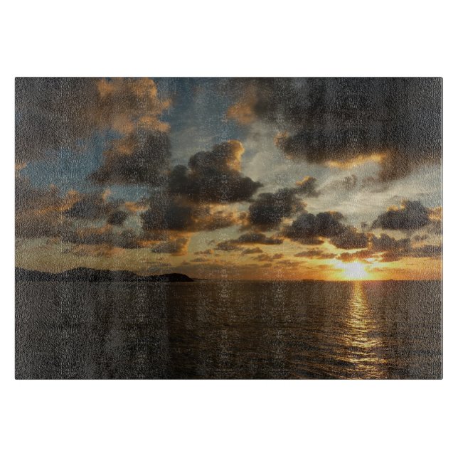Planche À Découper Sunrise aux îles Virgin (Devant)