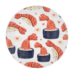 Planche À Découper Sushi Japonais nourriture Motif sans soudure
