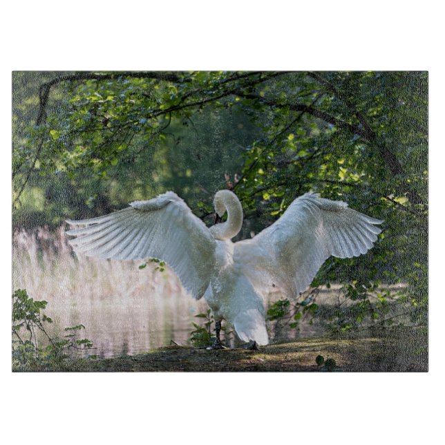 Planche À Découper Swan avec ailes étalées (Devant)