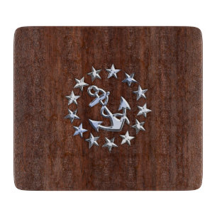 Planche À Découper Symbole d'Ancre des étoiles du pavillon nautique