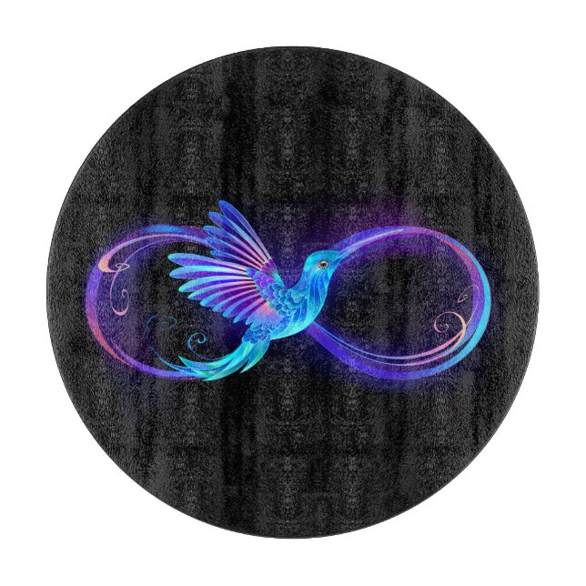 Planche À Découper Symbole de Neon Infinity par Glowing Hummingbird (Devant)