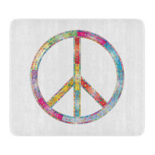 Planche À Découper SYMBOLE DE PAIX Coloré