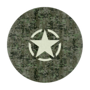 Planche À Découper Symbole Vintage Star Stencil Camouflage numérique