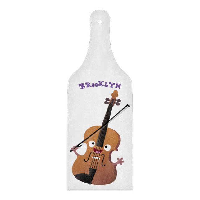 Planche À Découper Sympa drôle violon personnage de dessin animé (Devant)