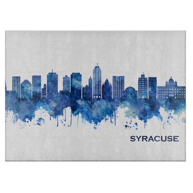 Planche À Découper Syracuse USA Skyline Blue (Devant)