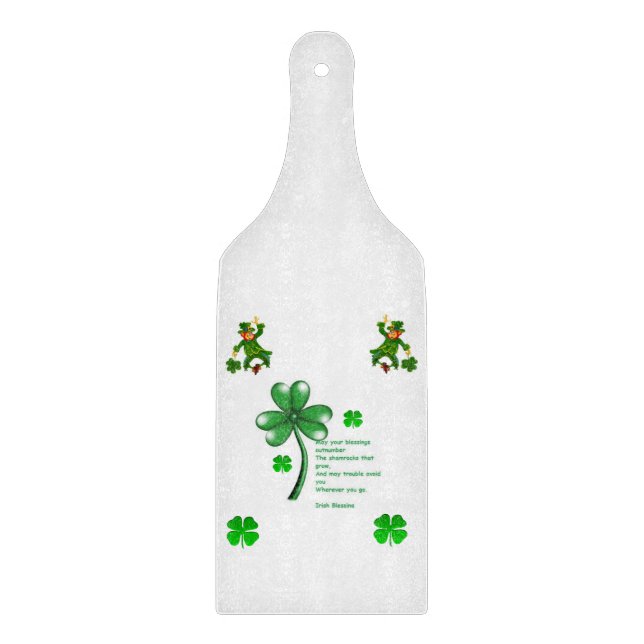 Planche À Découper Table de coupe de verre Bonne Saint Patrick's Day (Devant)