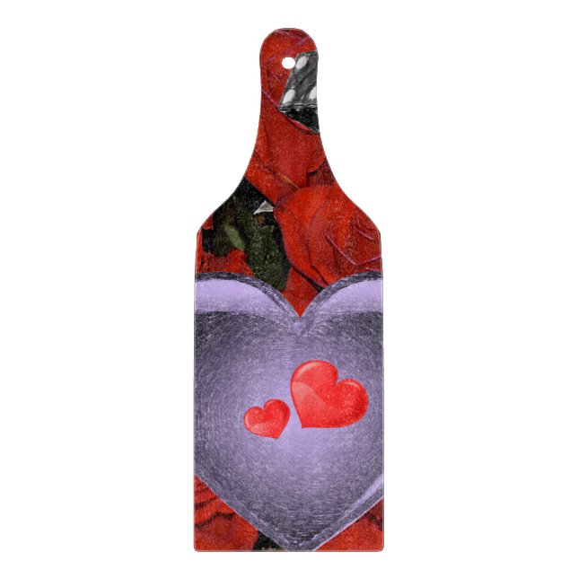 Planche À Découper Table de coupe de verre Saint-Valentin (Devant)
