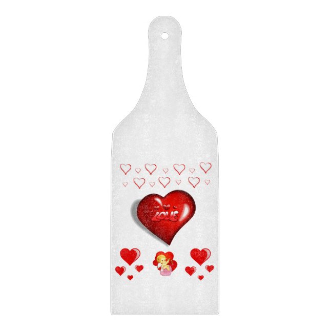 Planche À Découper Table de coupe de verre Saint-Valentin (Devant)