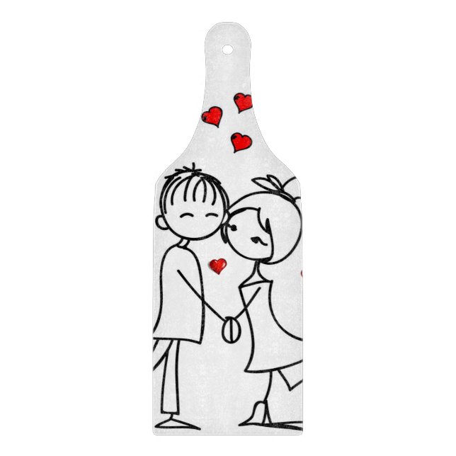 Planche À Découper Table de coupe de verre Saint-Valentin (Devant)