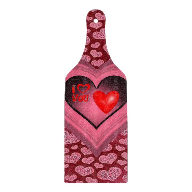 Planche À Découper Table de coupe de verre Saint-Valentin (Devant)