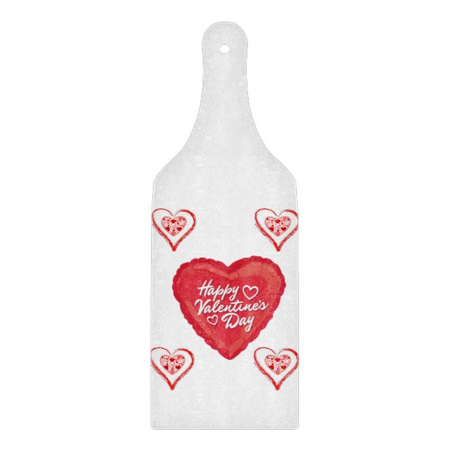 Planche À Découper Table de coupe de verre Saint-Valentin (Devant)