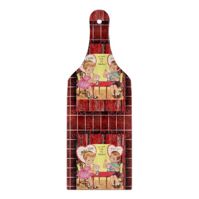 Planche À Découper Table de coupe de verre Saint-Valentin (Devant)