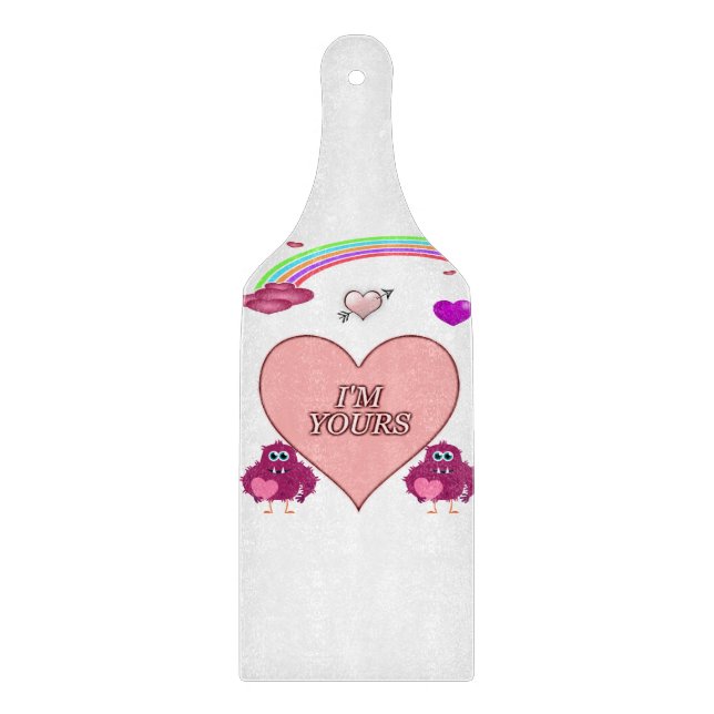 Planche À Découper Table de coupe de verre Saint-Valentin (Devant)