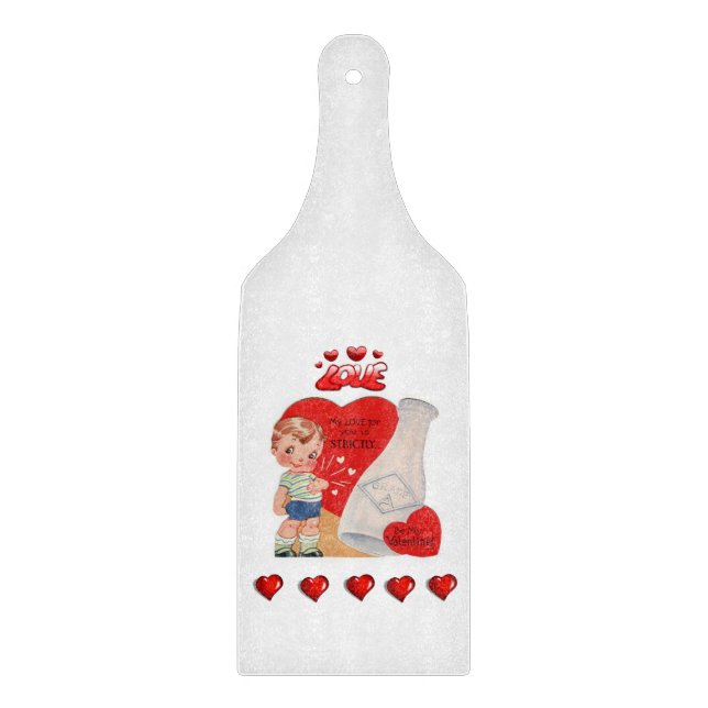 Planche À Découper Table de coupe de verre Saint-Valentin (Devant)